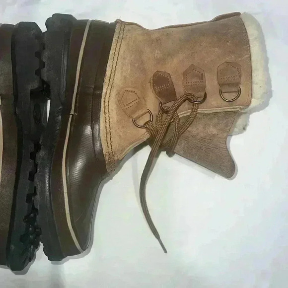 Sorel Alpine Womens Brown Insulated Leather Waterproof Made In Canada SZ 7 - Picture 4 of 14